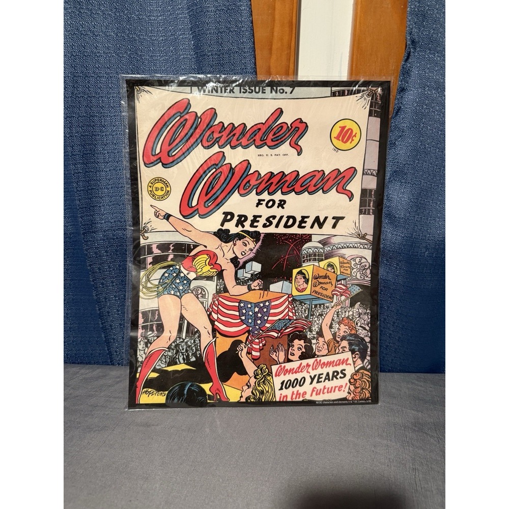 Wonder Woman Comic for President #7 Vintage POSTER 11x14